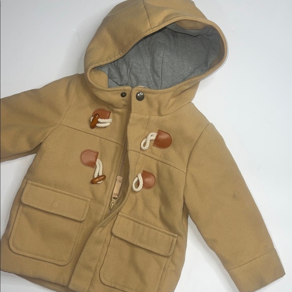 Cat & Jack Tan Hooded Puffer Jacket for Kids - Picture 6 of 9